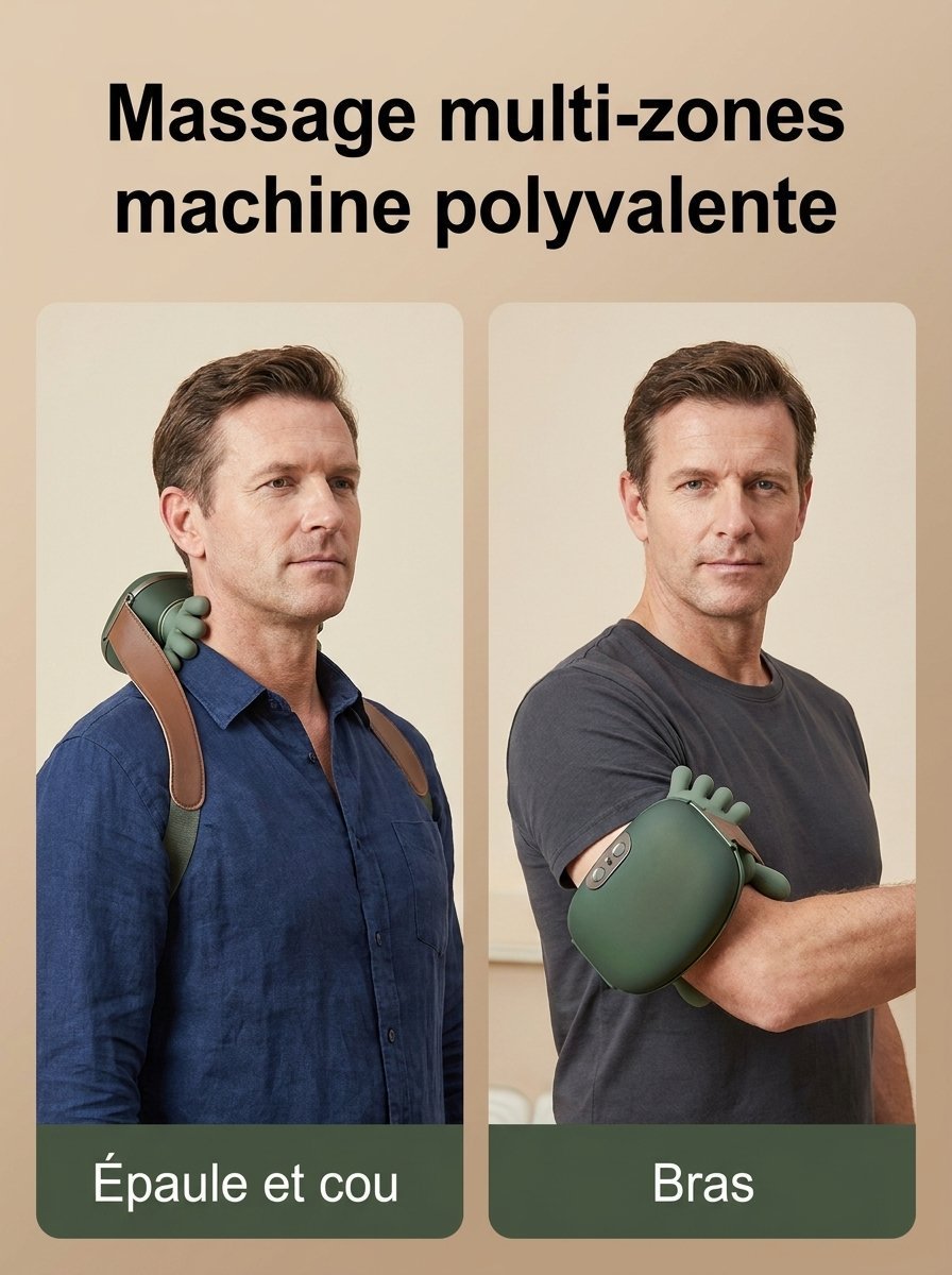 Massage multi-zones épaules cou et bras